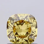fancy yellow colour diamond cushion cut fancy yellow lab grown diamond igi