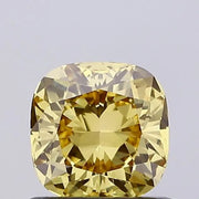 fancy yellow colour diamond cushion cut fancy yellow lab grown diamond igi