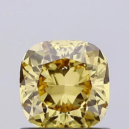 fancy yellow colour diamond cushion cut fancy yellow lab grown diamond igi