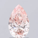 orange pink colour diamond pear Shaped Fancy Orange Pink Lab Grown Diamond