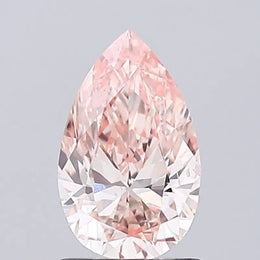orange pink colour diamond pear Shaped Fancy Orange Pink Lab Grown Diamond