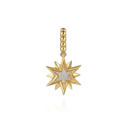star pendant necklace designed with lab grown diamond pendant and gold pendant accents.
