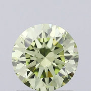 fancy light greenish yellow colour diamond round brilliant fancy light greenish yellow lab grown diamond