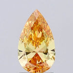 fancy yellowish orange colour diamond pear fancy yellowish orange lab grown diamond vs1 