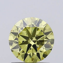 fancy yellow colour diamond round brilliant light fancy yellow lab grown diamond