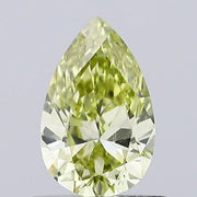fancy greenish yellow colour diamond pear cut yellow lab grown diamond loose gemstone.