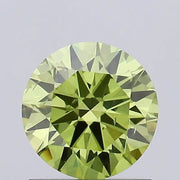 fancy intense yellowish green diaomnd round brilliant fancy intense yellowish green lab diamond