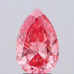 vivid pink colour diamond pear cut fancy vivid pink lab grown natural diamond si2