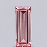 Baguette cut 1.04 Ct Fancy Intense Pink Lab diamond with brilliant fire and unique shape