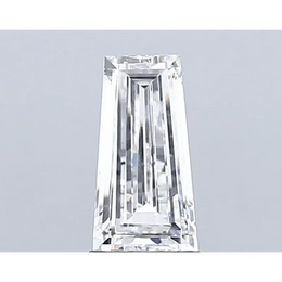 2.06 Ct Tapered Baguette Cut white lab grown diamond with sharp facets and radiant shine