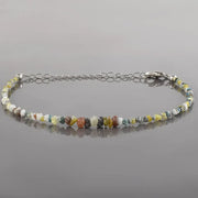 14.00 Ct rough Multi Colored diamond bracelet with natural raw texture Luxury Jewelry 