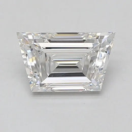 White Trapezoid cut 1.02 Ct lab grown diamond with modern shape and radiant shine