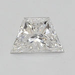 1.05 Ct Trapezoid cut white lab diamond with soft brilliance and unique curved design