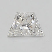 1.05 Ct Trapezoid cut white lab diamond with soft brilliance and unique curved design