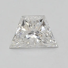 1.05 Ct Trapezoid cut white lab diamond with soft brilliance and unique curved design