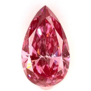 1.03 Ct vivid pink pear cut lab grown diamond with graceful teardrop shape, elegant loose stone for custom jewelry