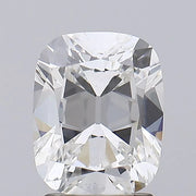 Cushion cut white lab grown diamond 2.01 Ct with unique geometric design