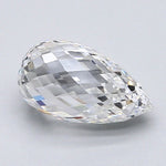 2.31 Ct white Pear cut diamond lab grown with clean lines and sparkle