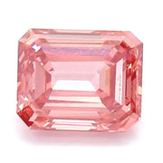 1.05 carat intense pink emerald cut lab grown diamond IGI certified loose fancy pink diamond for custom engagement ring elegant elongated shape gemstone