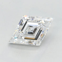 1.65 Ct  Lozenge cut white lab grown diamond with geometric brilliance