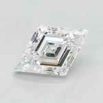 1.65 Ct  Lozenge cut white lab grown diamond with geometric brilliance
