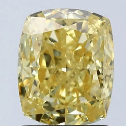 Oval cut Yellow lab grown diamond 2.01 Ct with sharp elegant shape