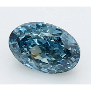 2.03 Ct Oval Blue lab grown diamond with striking color and sparkle