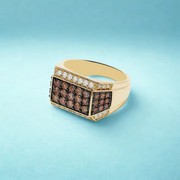 natural and lab grown diamond ring for men with a sleek modern band design, stylish and elegant everyday jewelry