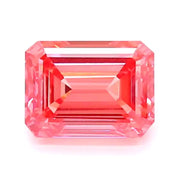 1.35 Ct intense pink emerald cut lab grown diamond with rich color, elegant loose stone for fine jewelry