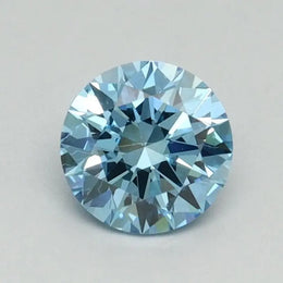 0.70 Ct fancy Vivid Blue Round lab grown diamond with vivid shine