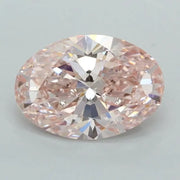 2.06 Ct Oval Vivid Pink lab grown diamond with symmetrical pointed tips