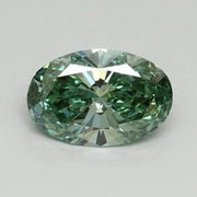 1.06 Ct Oval cut green lab grown diamond for pendant or ring use