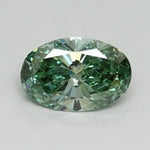 1.06 Ct Oval cut green lab grown diamond for pendant or ring use