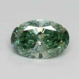 1.06 Ct Oval cut green lab grown diamond for pendant or ring use