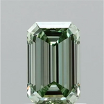1.00 Ct Fancy Vivid green Emerald lab grown diamond with elegant pointed ends