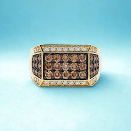 natural and lab grown diamond ring for men with a sleek modern band design, stylish and elegant everyday jewelry