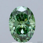 2.00 Ct Fancy Vivid green Oval Cut Lab Grown Diamond Gentle Radiance Elegant Beauty