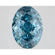 3.35 Ct Oval Cut Fancy Vivid Blue Lab Created Diamond Serene Rich Beauty