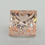 1.50 Ct Princess Cut Intense pink lab grown diamond with vivid soft pink tone