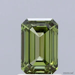 1.02 Ct Vivid Green Emerald lab grown diamond with refined pointed ends