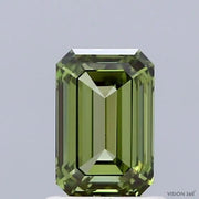 1.02 Ct Vivid Green Emerald lab grown diamond with refined pointed ends