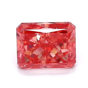 1.15 Ct vivid pink radiant cut lab grown diamond with vibrant color, brilliant loose stone for custom jewelry