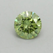 0.50 Ct Vivid green Round shape lab grown diamond with vibrant color and graceful everyday luxury shine