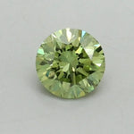 0.50 Ct Vivid green Round shape lab grown diamond with vibrant color and graceful everyday luxury shine