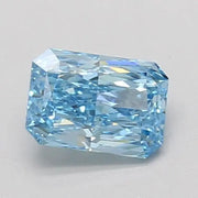luxury 1.01 Ct fancy Vivid Blue Radiant cut lab created diamond with radiant sparkle and bold elegance