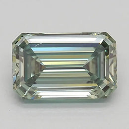 fancy Intense green 0.94 Ct Emerald cut lab grown diamond with smooth brilliance and refined luxury look