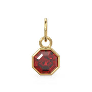 0.45 Ct lab created red hexagon birthstone pendant with elegant geometric design, perfect fine jewelry gift
