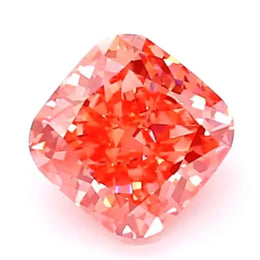 1.52 carat vivid pink cushion cut lab grown diamond, IGI certified loose fancy pink diamond for custom engagement ring or luxury jewelry design