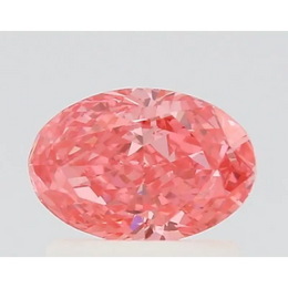0.77 Ct fancy Vivid Pink Oval shape lab grown diamond with radiant shine and luxury feel