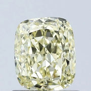 1.00 Ct fancy Yellow cushion cut lab grown diamond with smooth polish and vibrant Diamond beauty